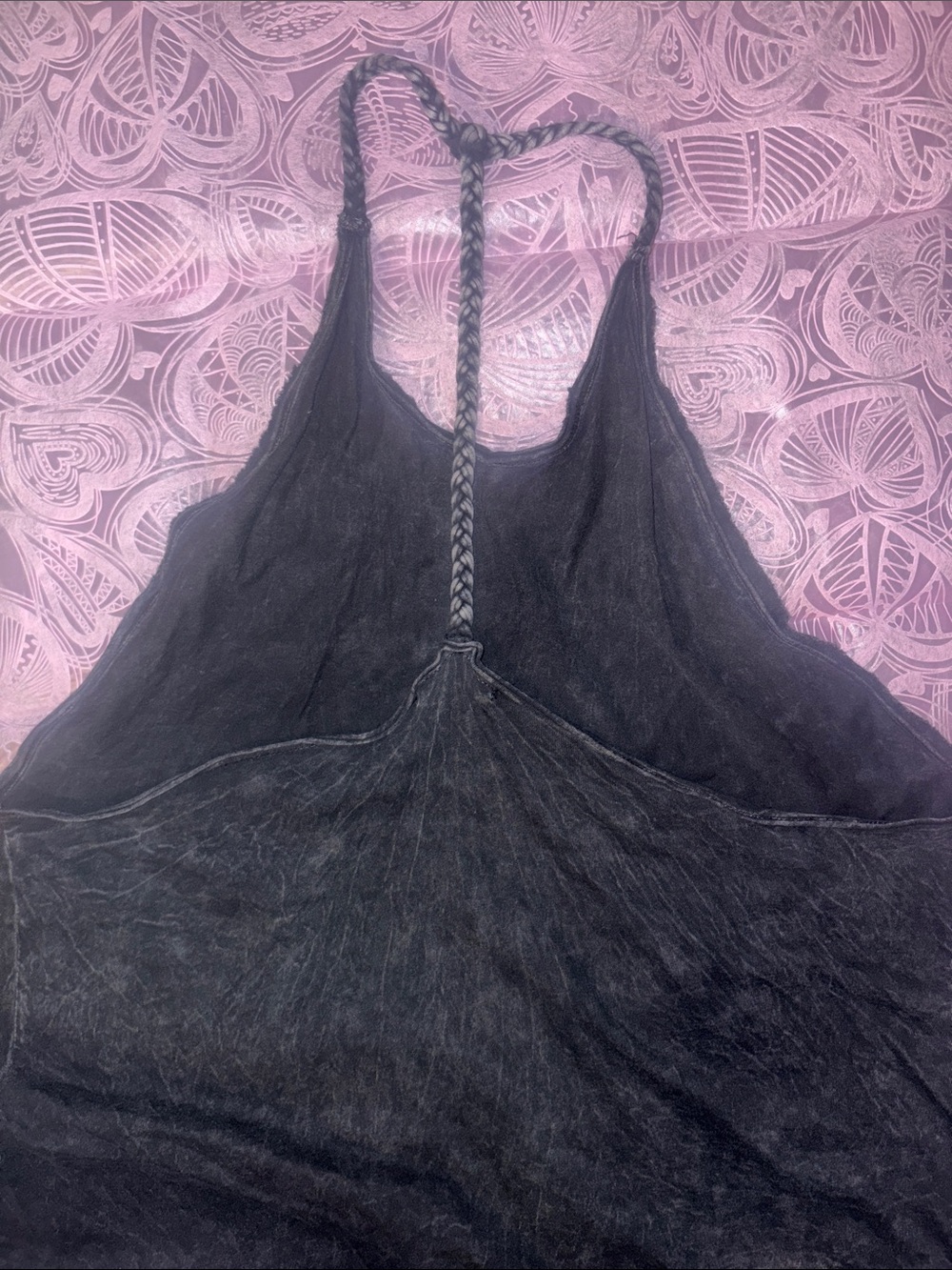 Black Braided-Strap Tank Top